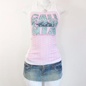 y2k baby tee california leopard print tank rose graphi